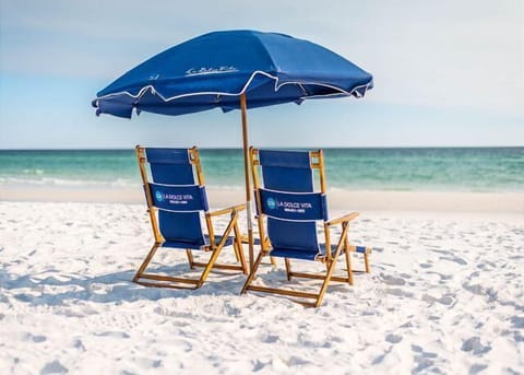 Two Chairs And An Umbrella Are Set Up Daily for You During March 1 - October 31.   ****SEASONAL BEACH SECURITY PROVIDED AT THE QUIET SURF COMPLEX to ensure your beach space!***