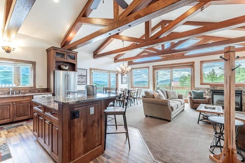 Kitchen, Living, and Dining Area