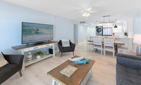 Unwind in the living room to watch your favorite TV shows and movies