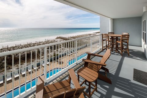 Balcony view - Plenty of seating on the balcony.