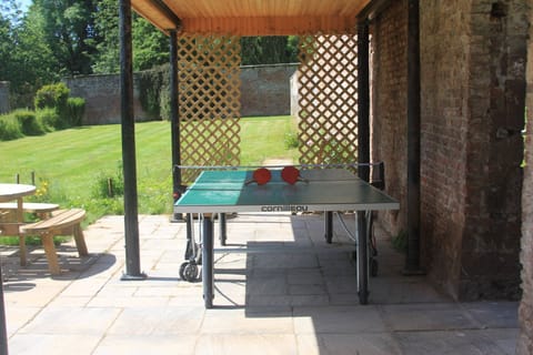 Why not try table tennis in the walled garden
