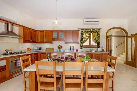 Kitchen and Dining area of The Olives villa in Gozo