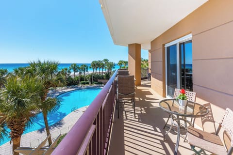 Pool and Gulf View from Balcony