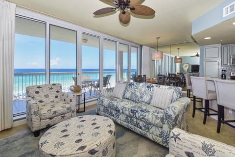Silver Beach Towers E503 - Living Area with Gulf Views