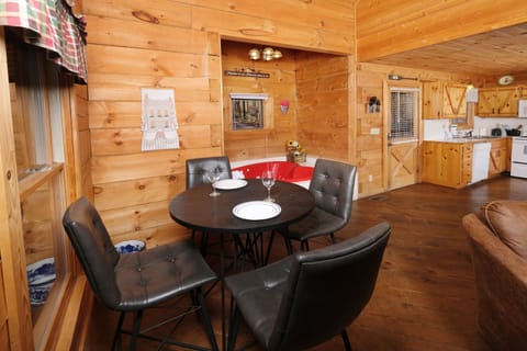Comfortable cozy dining or a great place to play cards or sit and talk.