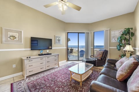 Spacious Living Room with Sleeper Sofa and Beach View