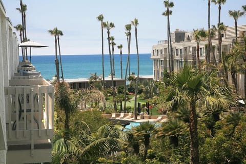 View of the garden and the ocean