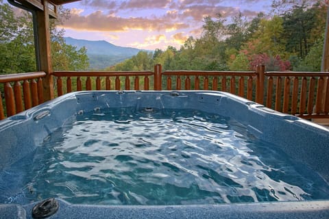 Private Hot tub - Take in the beautiful views from your premium, professionally cleaned hot tub