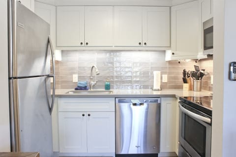 Totally remodeled kitchen that will meet all your cooking needs.