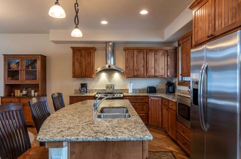 Modern kitchen with stainless steel appliances