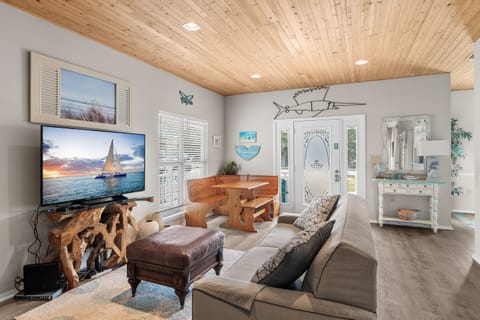 Living room with flat screen TV