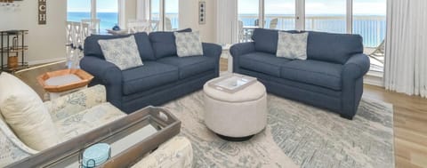 Silver Beach Towers East 1101 - Living Area with Gulf Views