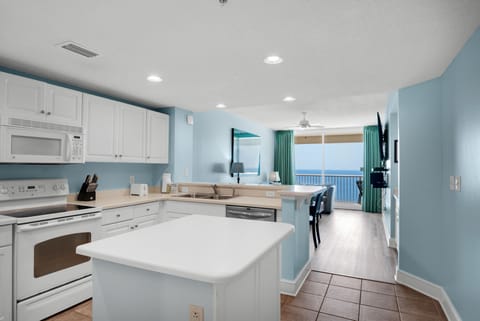 Kitchen to living room view