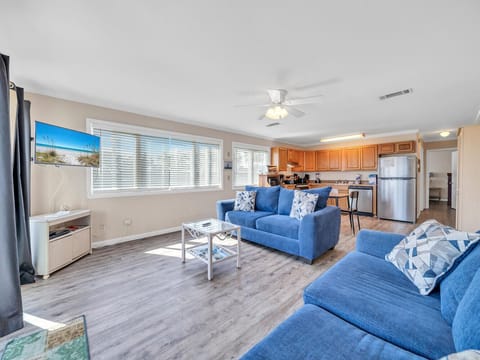 Living room with flat screen TV