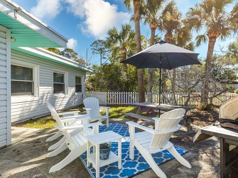 Backyard Patio Grilling area with seating