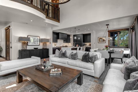 Great Room with 65" HD Smart TV, Full Cinema Surround Sound, Sonos and Gas Fireplace