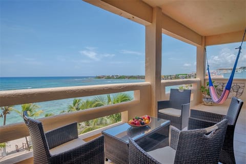 Tortuga Unit 10 Terrace with Outdoor seating and a hammock