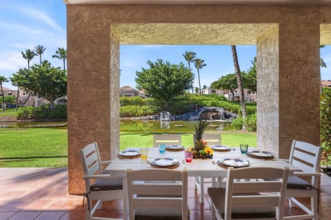 Outdoor living space, furnished with premium Brown Jordan furniture.