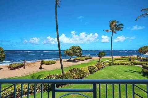 Take in the beach view from the lanai