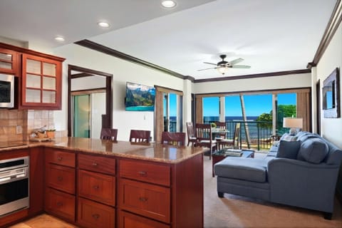 Modern Island Kitchen & Coastal Living Space