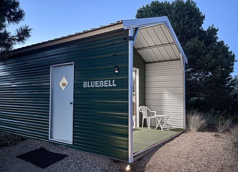 Bluebell Glamping Cabin at Dusk