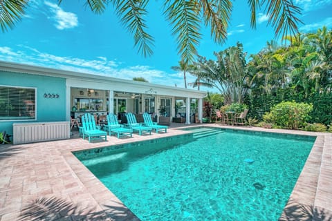Whether you're floating under blue skies or cooling off after the beach, this pool is pure island bliss.