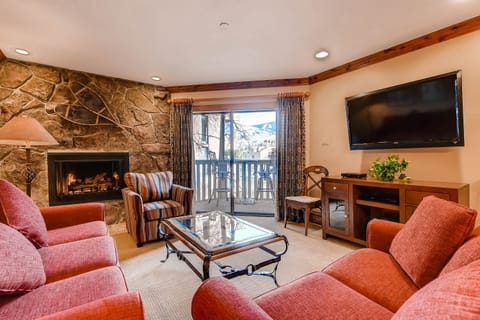 Living area with mountain views