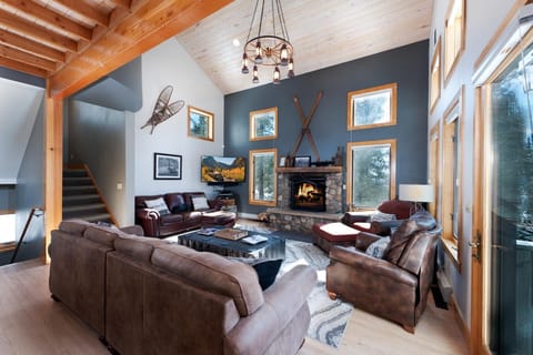 Main Living Space - Wood Burning Fireplace