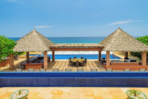 Incredible patio with infinity pool and ocean views