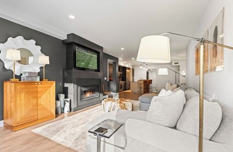 Rio Grande 203 offers a spacious living room, flat screen TV and gas burning fireplace.
