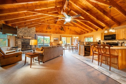 Open floor plan makes it easy to plan and recall adventures with family and friends.