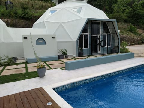 View of Villa from pool deck.