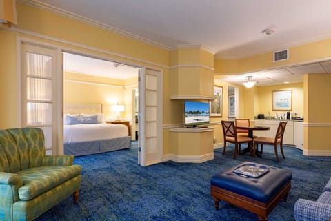 Executive Suite, 1 Bedroom, Non Smoking | Living area | 49-inch flat-screen TV with satellite channels, TV, foosball