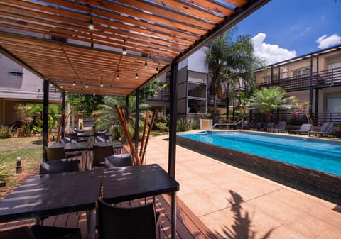 Outdoor pool, open 10 AM to 9:00 PM, sun loungers