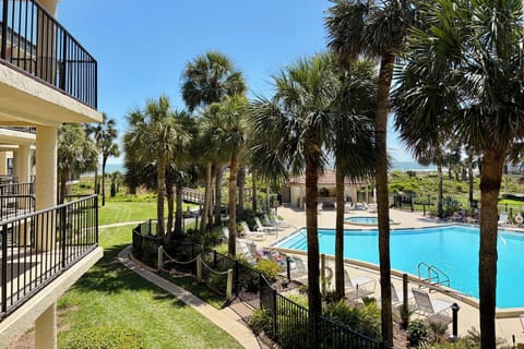 ocean side view/pool view from balcony