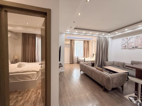 Superior Apartment, Balcony | Living area | Flat-screen TV