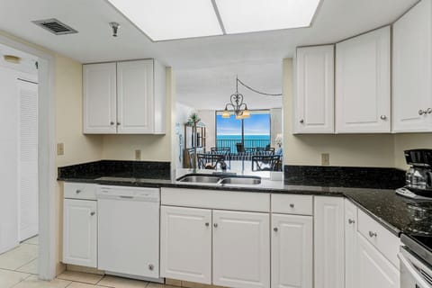 Keep an eye on the gulf views from the kitchen pass through