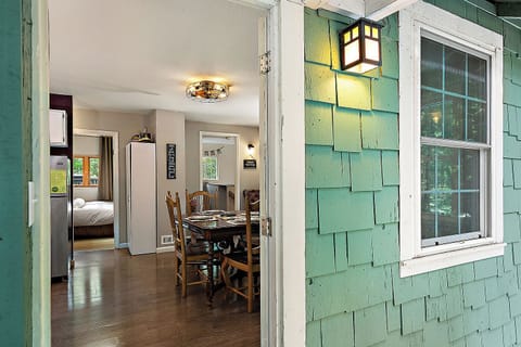Door back into the kitchen/dining area from the outside stairs and landing.