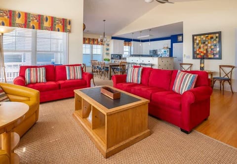 Dining and living room areas