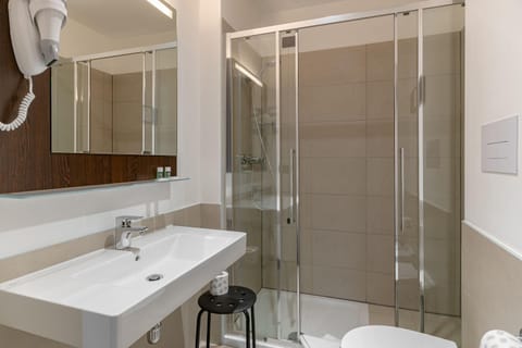 Shower, rainfall showerhead, hair dryer, bidet