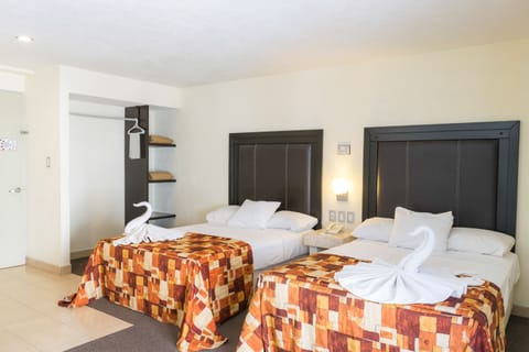 Standard Room, 2 Double Beds | Iron/ironing board, free WiFi, bed sheets