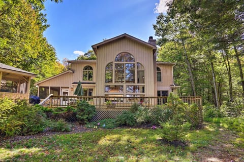 Pocono Lake Vacation Rental | 3BR | 2.5BA | 2,400 Sq Ft | Stairs Required