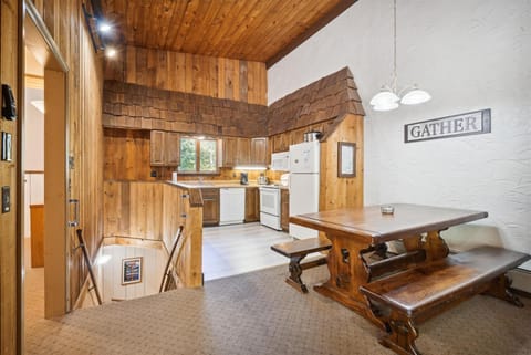 Easy access to dining and kitchen while entertaining or cooking for family