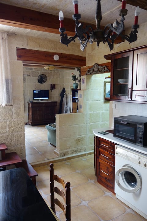 Kitchen- view into reading / TV room