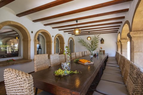 Outdoor dining area