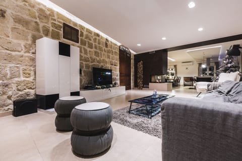 Living room including a 52 inch smart tv 