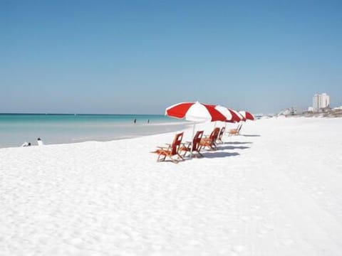 Beach chairs can be rented for an additional fee