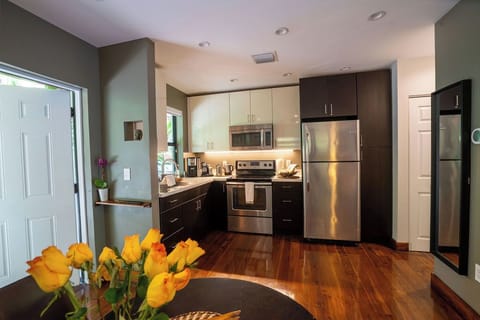 Enjoy the comfort of home away from home with a fully stocked kitchen.