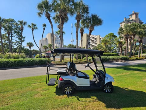 Reservations made after  08/18/2024 and less then 24 days now include a 4 passenger golf cart. We do require a signed waiver and a refundable deposit.