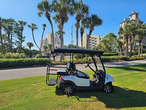 Reservations made after  08/18/2024 and less then 24 days now include a 4 passenger golf cart. We do require a signed waiver and a refundable deposit.